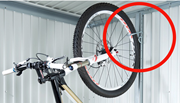 Immagine di Gancio per bicicletta Biohort BIKEMAX per casetta HIGHLINE. PANORAMA e AVANTGARDE